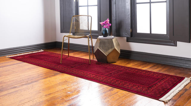 Red 2' 7 x 10' Tekke Runner Area Rug Classic Traditional Vintage Design Carpet for Living Rooms, Dining, Bedrooms, Office Space for Sale at Rug Engine