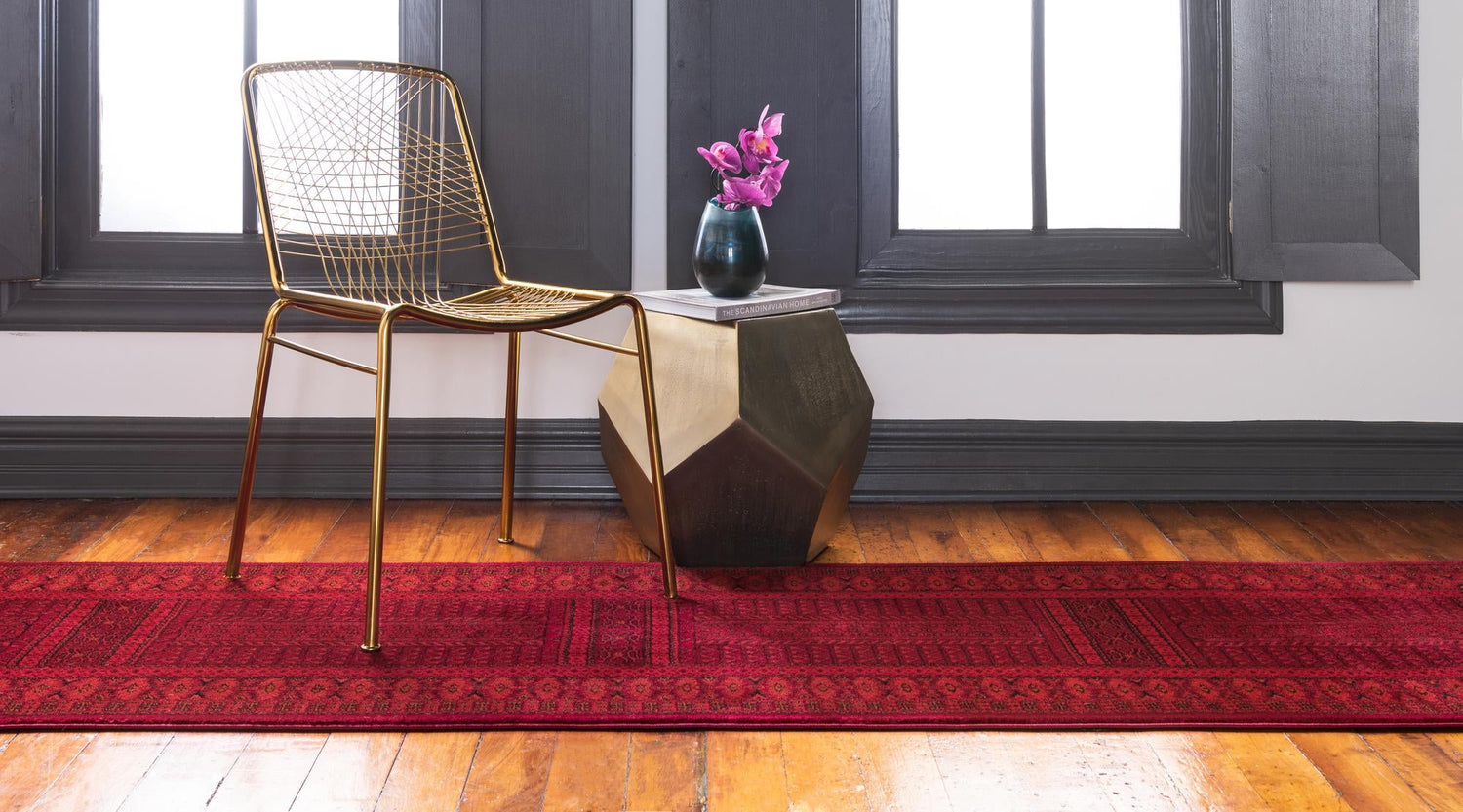 Red 2' x 8' Tekke Runner Area Rug Classic Traditional Vintage Design Carpet for Living Rooms, Dining, Bedrooms, Office Space for Sale at Rug Engine