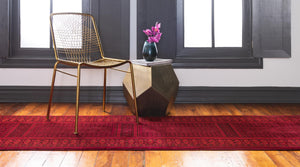 Red 2' 7 x 10' Tekke Runner Area Rug Classic Traditional Vintage Design Carpet for Living Rooms, Dining, Bedrooms, Office Space for Sale at Rug Engine