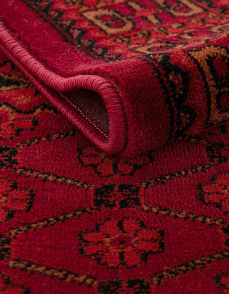 Red 2' 7 x 10' Tekke Runner Area Rug Classic Traditional Vintage Design Carpet for Living Rooms, Dining, Bedrooms, Office Space for Sale at Rug Engine