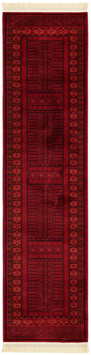 Red 2' 7 x 10' Tekke Runner Area Rug Classic Traditional Vintage Design Carpet for Living Rooms, Dining, Bedrooms, Office Space for Sale at Rug Engine