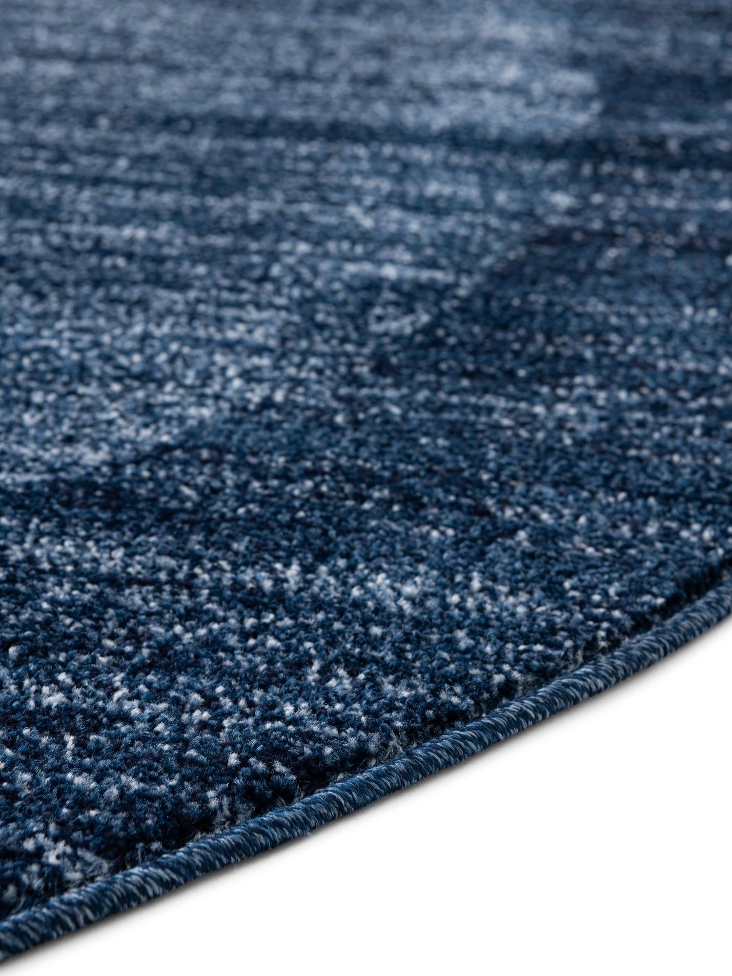 Navy Blue 6' 1 x 6' 1 Del Mar Round Area Rug 100% Polypropylene Easy Clean Stain Resistant Vivid Modern Carpet Mat for Home Decor Interior Designing for Sale at Rug Engine