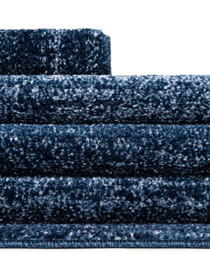 Navy Blue 4' 1 x 4' 1 Del Mar Round Area Rug 100% Polypropylene Easy Clean Stain Resistant Vivid Modern Carpet Mat for Home Decor Interior Designing for Sale at Rug Engine