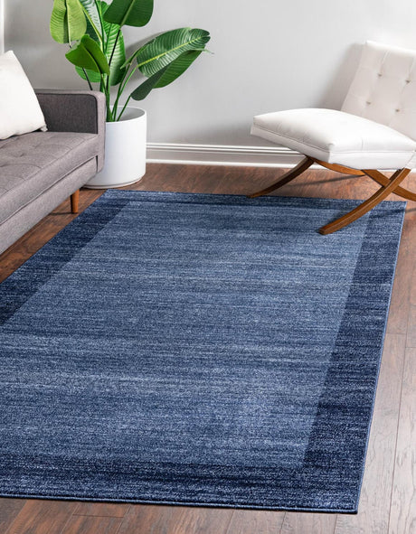 Navy Blue 7' 10 x 11' Del Mar Rectangle Area Rug 100% Polypropylene Easy Clean Stain Resistant Vivid Modern Carpet Mat for Home Decor Interior Designing for Sale at Rug Engine