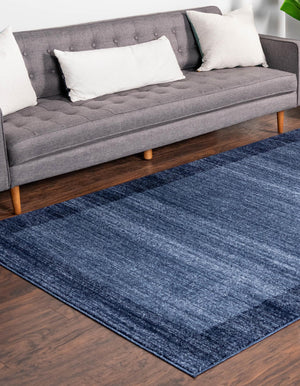 Navy Blue 7' 10 x 11' Del Mar Rectangle Area Rug 100% Polypropylene Easy Clean Stain Resistant Vivid Modern Carpet Mat for Home Decor Interior Designing for Sale at Rug Engine