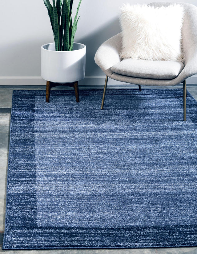 Navy Blue 7' 10 x 11' Del Mar Rectangle Area Rug 100% Polypropylene Easy Clean Stain Resistant Vivid Modern Carpet Mat for Home Decor Interior Designing for Sale at Rug Engine