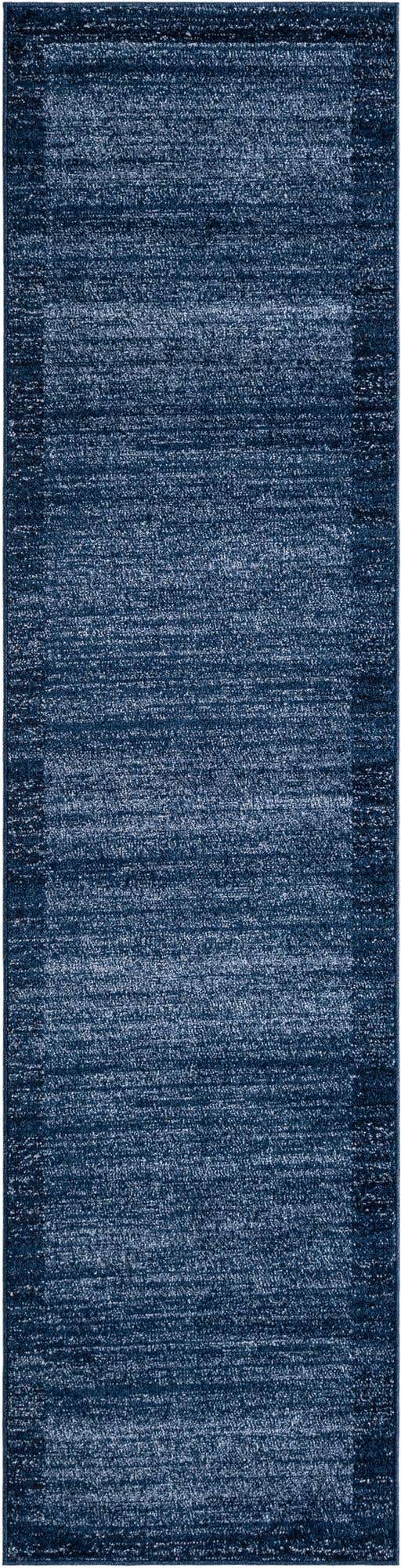 Navy Blue 2' 7 x 10' Del Mar Runner Area Rug 100% Polypropylene Easy Clean Stain Resistant Vivid Modern Carpet Mat for Home Decor Interior Designing for Sale at Rug Engine