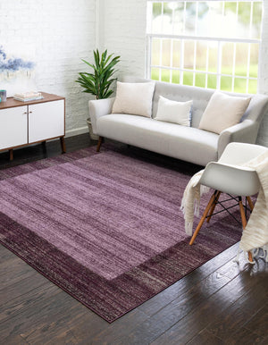 Violet 7' 10 x 7' 10 Del Mar Square Area Rug 100% Polypropylene Easy Clean Stain Resistant Vivid Modern Carpet Mat for Home Decor Interior Designing for Sale at Rug Engine