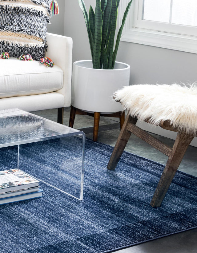 Navy Blue 7' 10 x 7' 10 Del Mar Square Area Rug 100% Polypropylene Easy Clean Stain Resistant Vivid Modern Carpet Mat for Home Decor Interior Designing for Sale at Rug Engine