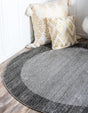 Light Gray 4' 1 x 4' 1 Del Mar Round Area Rug 100% Polypropylene Easy Clean Stain Resistant Vivid Modern Carpet Mat for Home Decor Interior Designing for Sale at Rug Engine