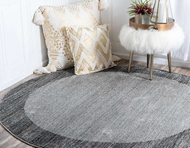 Light Gray 6' 1 x 6' 1 Del Mar Round Area Rug 100% Polypropylene Easy Clean Stain Resistant Vivid Modern Carpet Mat for Home Decor Interior Designing for Sale at Rug Engine