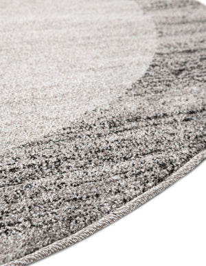 Light Gray 4' 1 x 4' 1 Del Mar Round Area Rug 100% Polypropylene Easy Clean Stain Resistant Vivid Modern Carpet Mat for Home Decor Interior Designing for Sale at Rug Engine
