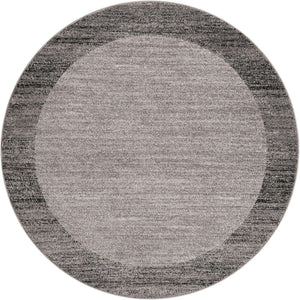 Light Gray 6' 1 x 6' 1 Del Mar Round Area Rug 100% Polypropylene Easy Clean Stain Resistant Vivid Modern Carpet Mat for Home Decor Interior Designing for Sale at Rug Engine