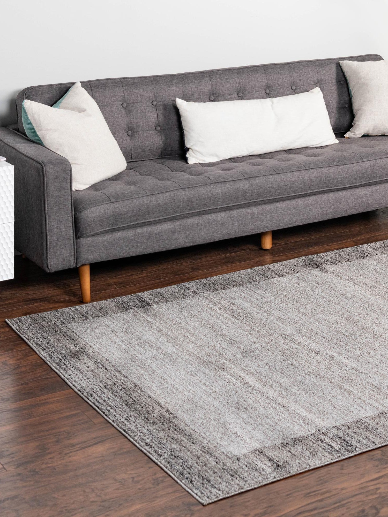 Light Gray 5' 3 x 8' Del Mar Rectangle Area Rug 100% Polypropylene Easy Clean Stain Resistant Vivid Modern Carpet Mat for Home Decor Interior Designing for Sale at Rug Engine