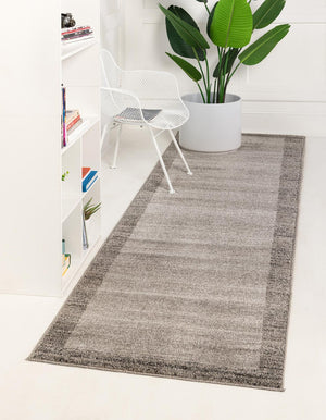 Light Gray 2' 7 x 10' Del Mar Runner Area Rug 100% Polypropylene Easy Clean Stain Resistant Vivid Modern Carpet Mat for Home Decor Interior Designing for Sale at Rug Engine