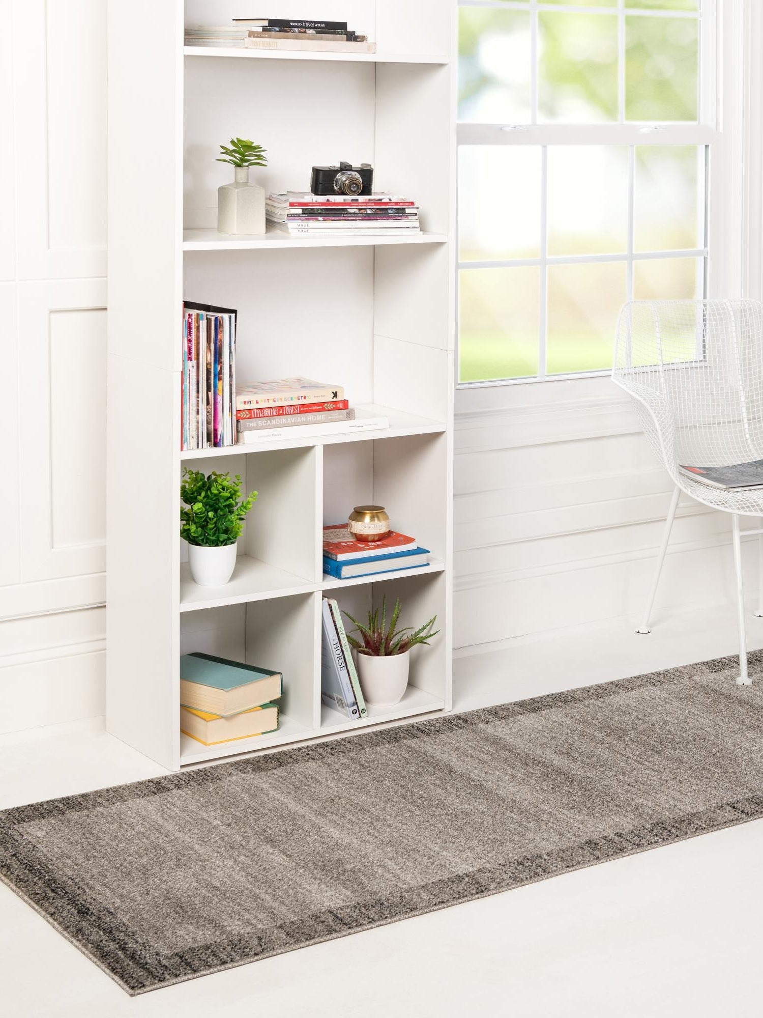 Light Gray 2' 7 x 10' Del Mar Runner Area Rug 100% Polypropylene Easy Clean Stain Resistant Vivid Modern Carpet Mat for Home Decor Interior Designing for Sale at Rug Engine