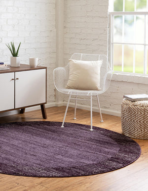 Violet 7' 10 x 7' 10 Del Mar Round Area Rug 100% Polypropylene Easy Clean Stain Resistant Vivid Modern Carpet Mat for Home Decor Interior Designing for Sale at Rug Engine