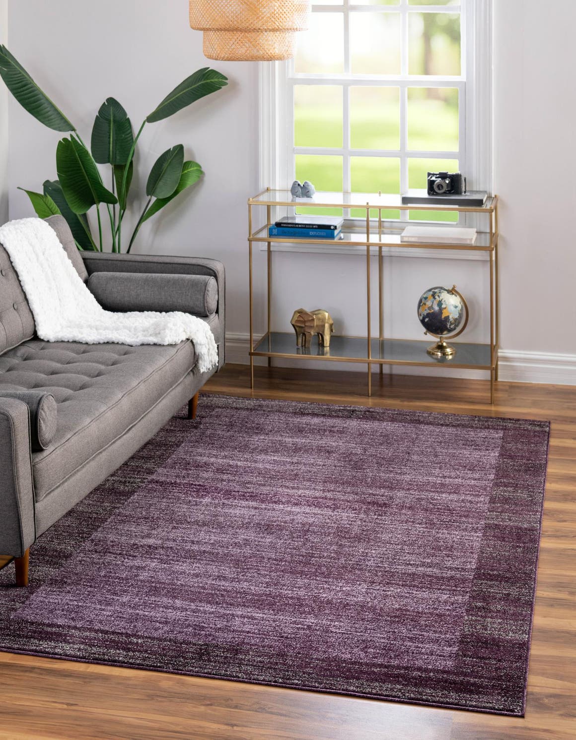Violet 3' 1 x 5' 3 Del Mar Rectangle Area Rug 100% Polypropylene Easy Clean Stain Resistant Vivid Modern Carpet Mat for Home Decor Interior Designing for Sale at Rug Engine