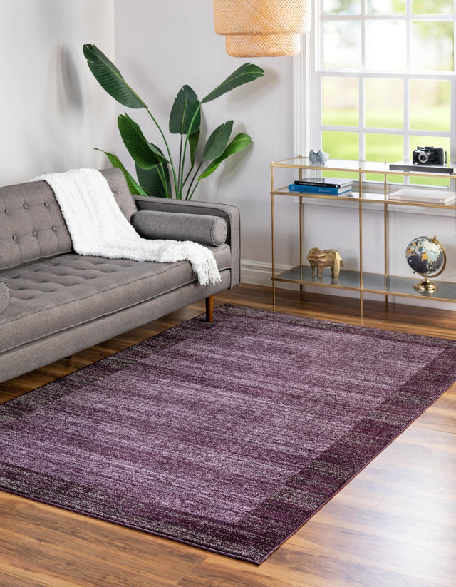 Violet 6' 1 x 9' Del Mar Rectangle Area Rug 100% Polypropylene Easy Clean Stain Resistant Vivid Modern Carpet Mat for Home Decor Interior Designing for Sale at Rug Engine