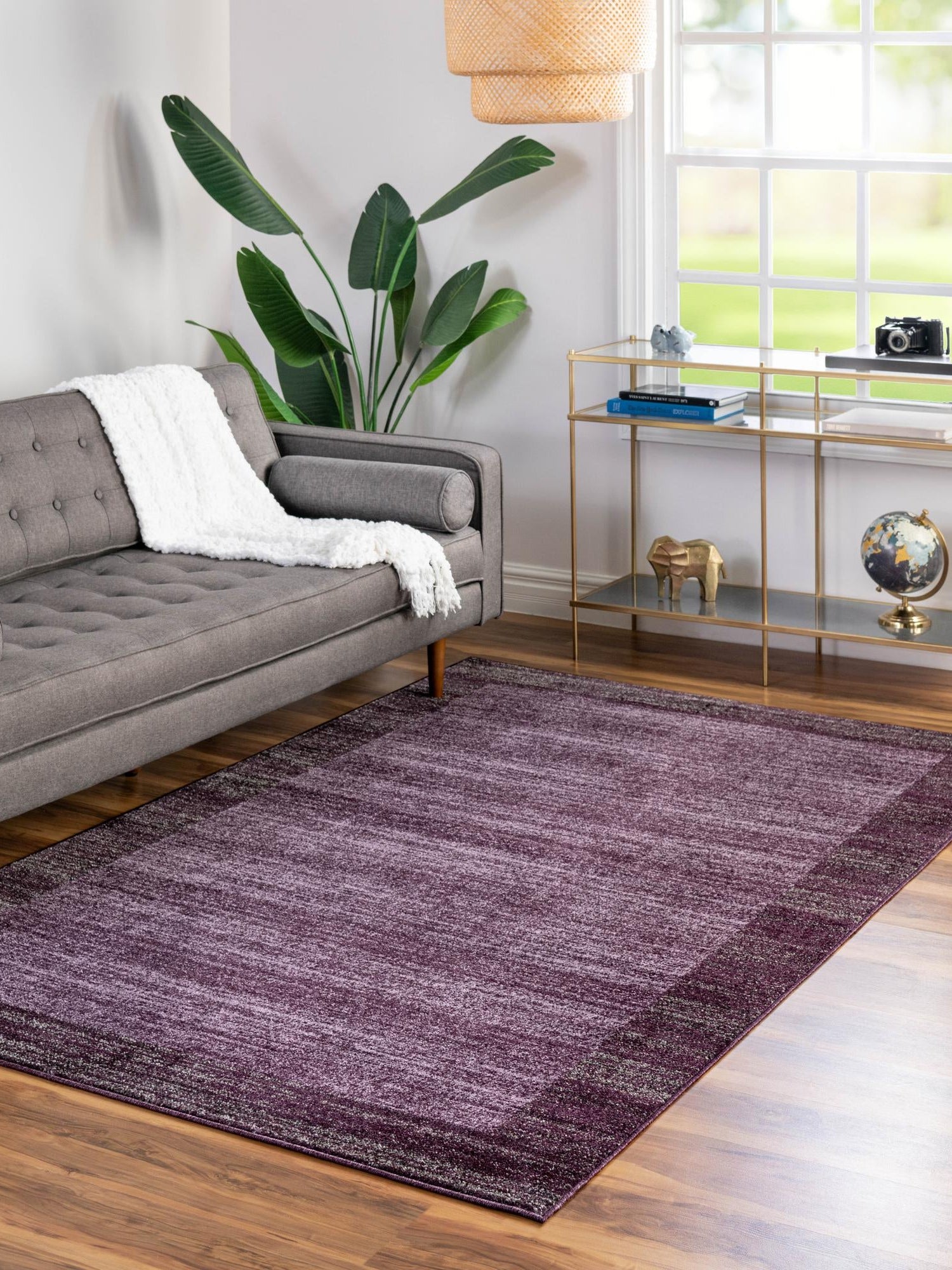 Violet 7' 10 x 11' Del Mar Rectangle Area Rug 100% Polypropylene Easy Clean Stain Resistant Vivid Modern Carpet Mat for Home Decor Interior Designing for Sale at Rug Engine