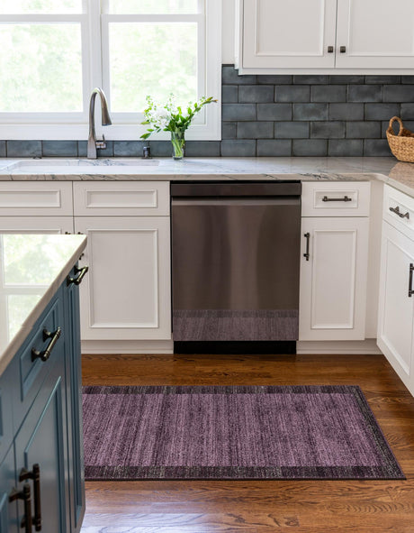Violet 2' 7 x 10' Del Mar Runner Area Rug 100% Polypropylene Easy Clean Stain Resistant Vivid Modern Carpet Mat for Home Decor Interior Designing for Sale at Rug Engine