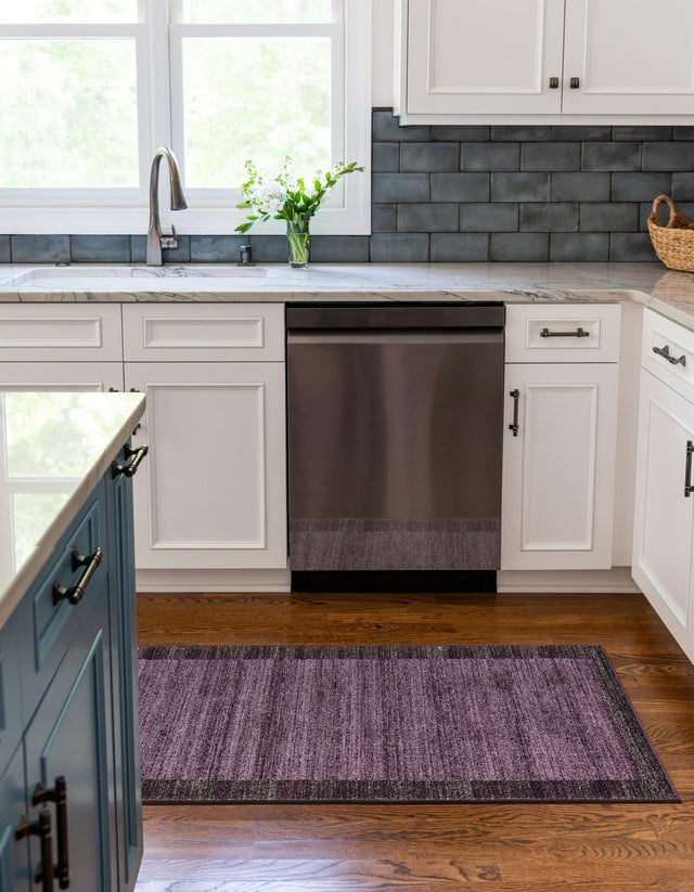 Violet 2' 7 x 10' Del Mar Runner Area Rug 100% Polypropylene Easy Clean Stain Resistant Vivid Modern Carpet Mat for Home Decor Interior Designing for Sale at Rug Engine