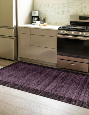 Violet 2' 7 x 10' Del Mar Runner Area Rug 100% Polypropylene Easy Clean Stain Resistant Vivid Modern Carpet Mat for Home Decor Interior Designing for Sale at Rug Engine