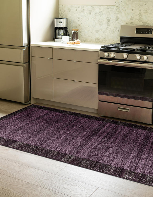 Violet 2' 7 x 10' Del Mar Runner Area Rug 100% Polypropylene Easy Clean Stain Resistant Vivid Modern Carpet Mat for Home Decor Interior Designing for Sale at Rug Engine