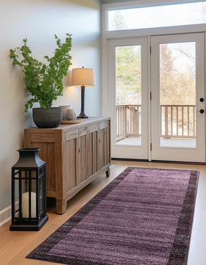 Violet 2' 7 x 10' Del Mar Runner Area Rug 100% Polypropylene Easy Clean Stain Resistant Vivid Modern Carpet Mat for Home Decor Interior Designing for Sale at Rug Engine