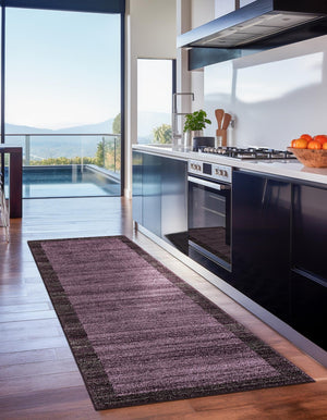 Violet 2' 7 x 10' Del Mar Runner Area Rug 100% Polypropylene Easy Clean Stain Resistant Vivid Modern Carpet Mat for Home Decor Interior Designing for Sale at Rug Engine