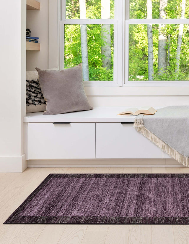 Violet 2' 7 x 10' Del Mar Runner Area Rug 100% Polypropylene Easy Clean Stain Resistant Vivid Modern Carpet Mat for Home Decor Interior Designing for Sale at Rug Engine