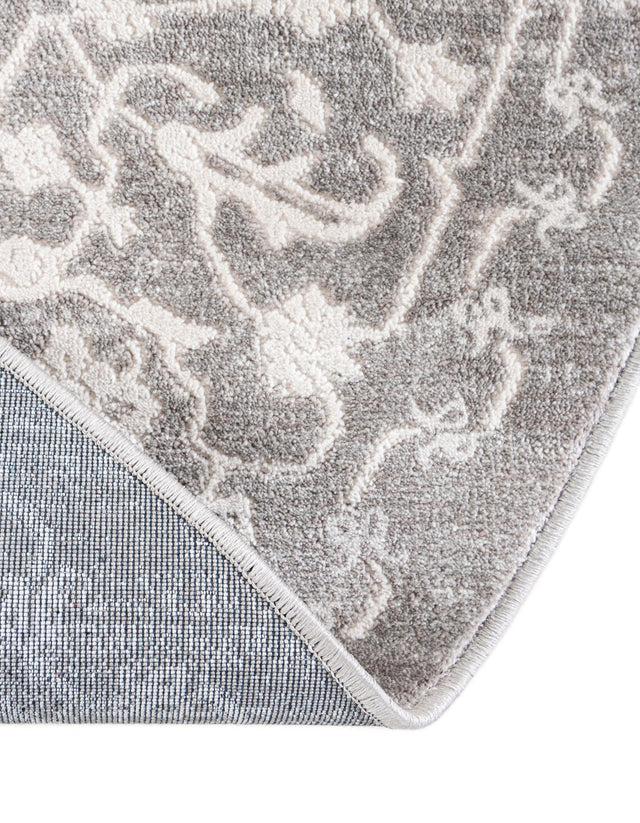 Light Gray 8' x 8' New Classical Round Rug