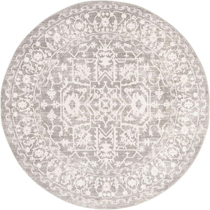 Light Gray 6' 1 x 6' 1 New Classical Round Rug