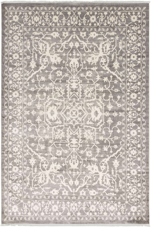 Light Gray 8' x 11' 4 New Classical Rectangle Area Rug 70% Polypropylene & 30% Polyester Traditional Vintage Distressed Carpet for Interior Design Home Decor for Sale at Rug Engine
