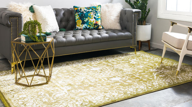 Light Green 4' 1 x 6' 1 New Classical Rectangle Area Rug 70% Polypropylene & 30% Polyester Traditional Vintage Distressed Carpet for Interior Design Home Decor for Sale at Rug Engine