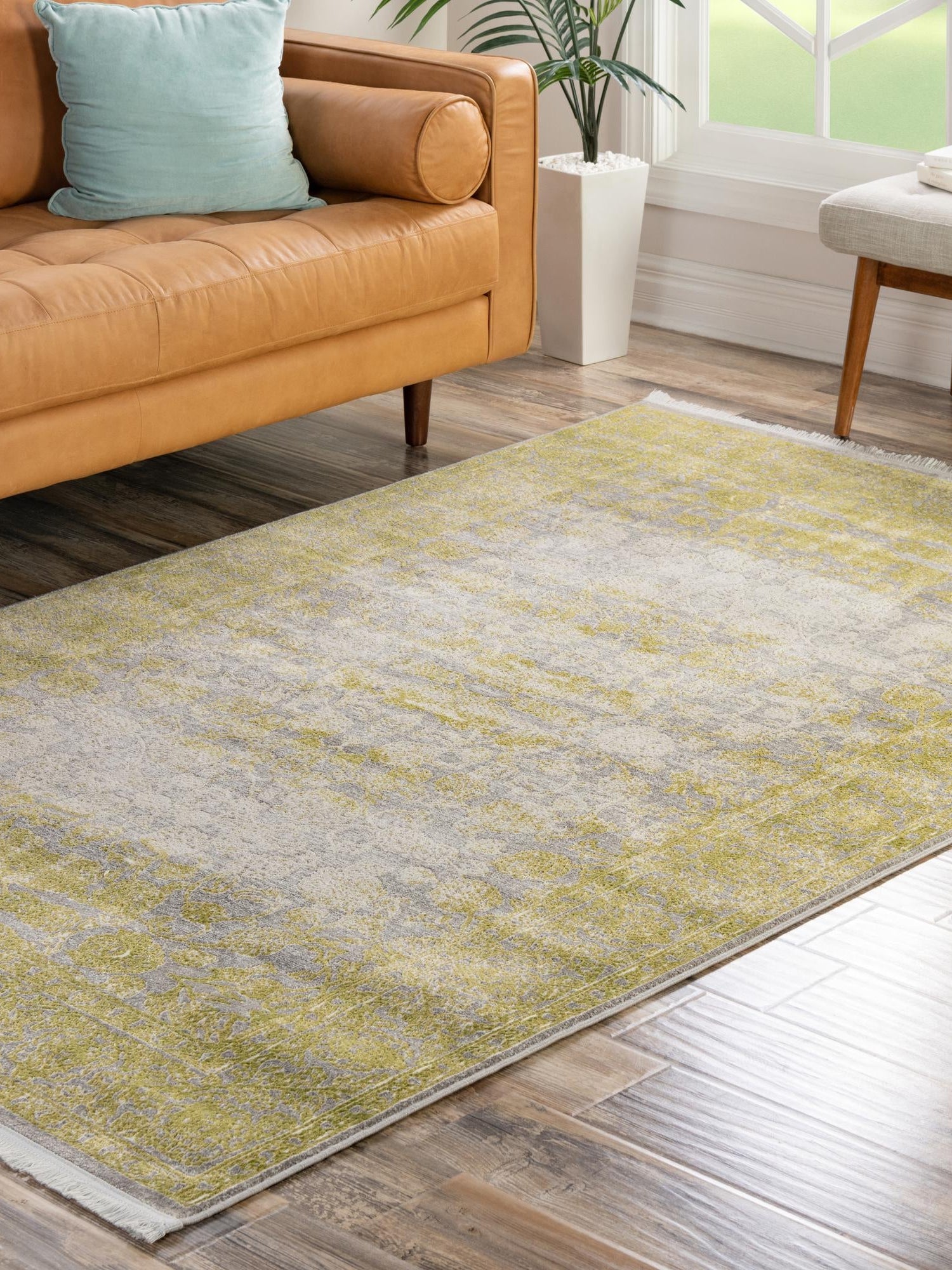 Light Green 8' x 11' 4 New Classical Rectangle Area Rug 70% Polypropylene & 30% Polyester Traditional Vintage Distressed Carpet for Interior Design Home Decor for Sale at Rug Engine