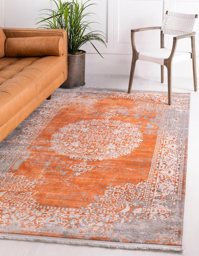Terracotta 3' 3 x 5' 3 New Classical Rectangle Area Rug 70% Polypropylene & 30% Polyester Traditional Vintage Distressed Carpet for Interior Design Home Decor for Sale at Rug Engine