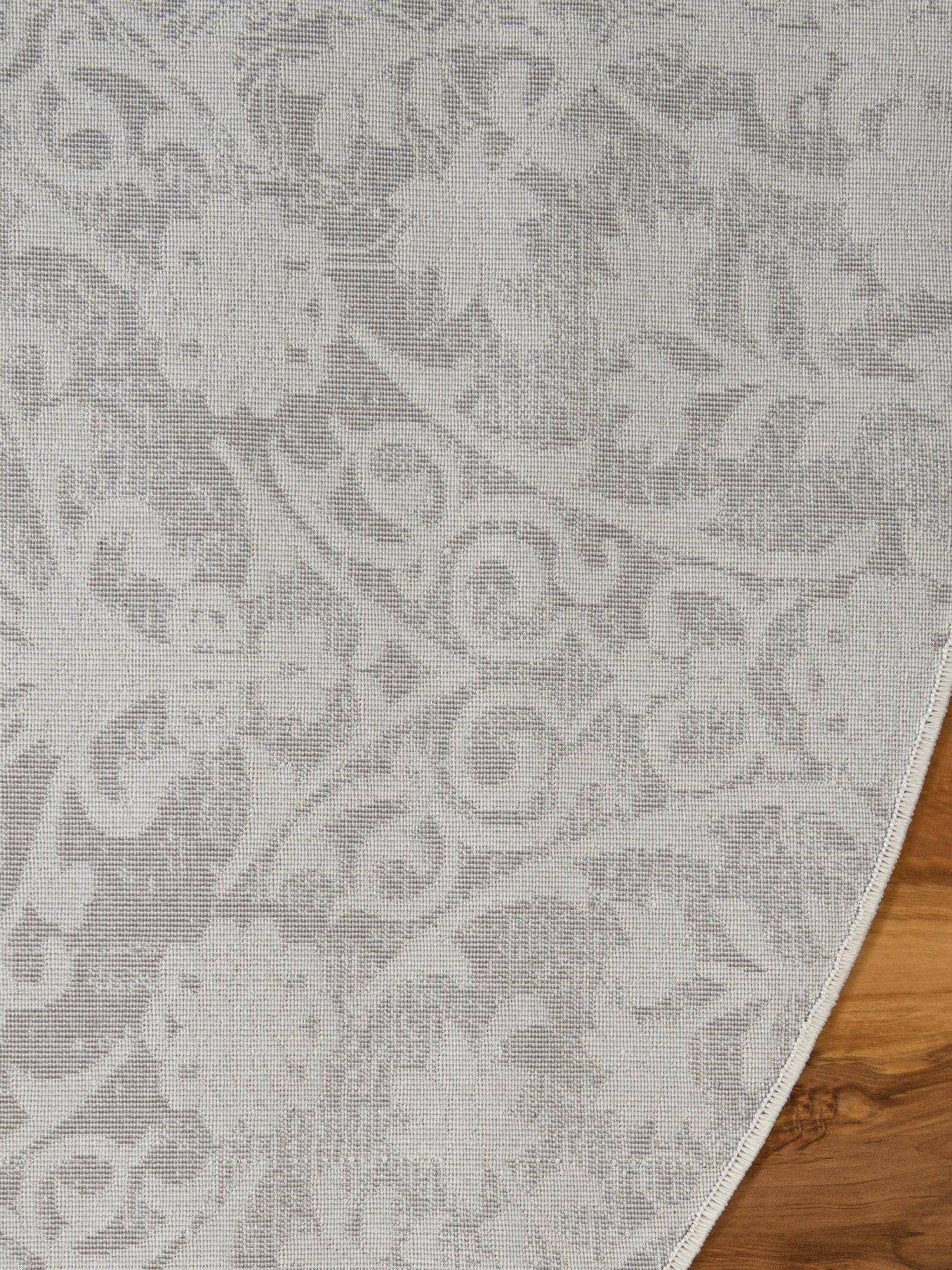Light Gray 8' x 8' New Classical Round Area Rug 70% Polypropylene & 30% Polyester Traditional Vintage Distressed Carpet for Interior Design Home Decor for Sale at Rug Engine