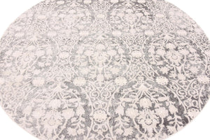 Light Gray 6' 1 x 6' 1 New Classical Round Area Rug 70% Polypropylene & 30% Polyester Traditional Vintage Distressed Carpet for Interior Design Home Decor for Sale at Rug Engine