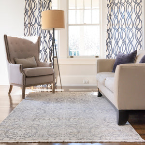Light Gray 4' 1 x 6' 1 New Classical Rectangle Rug