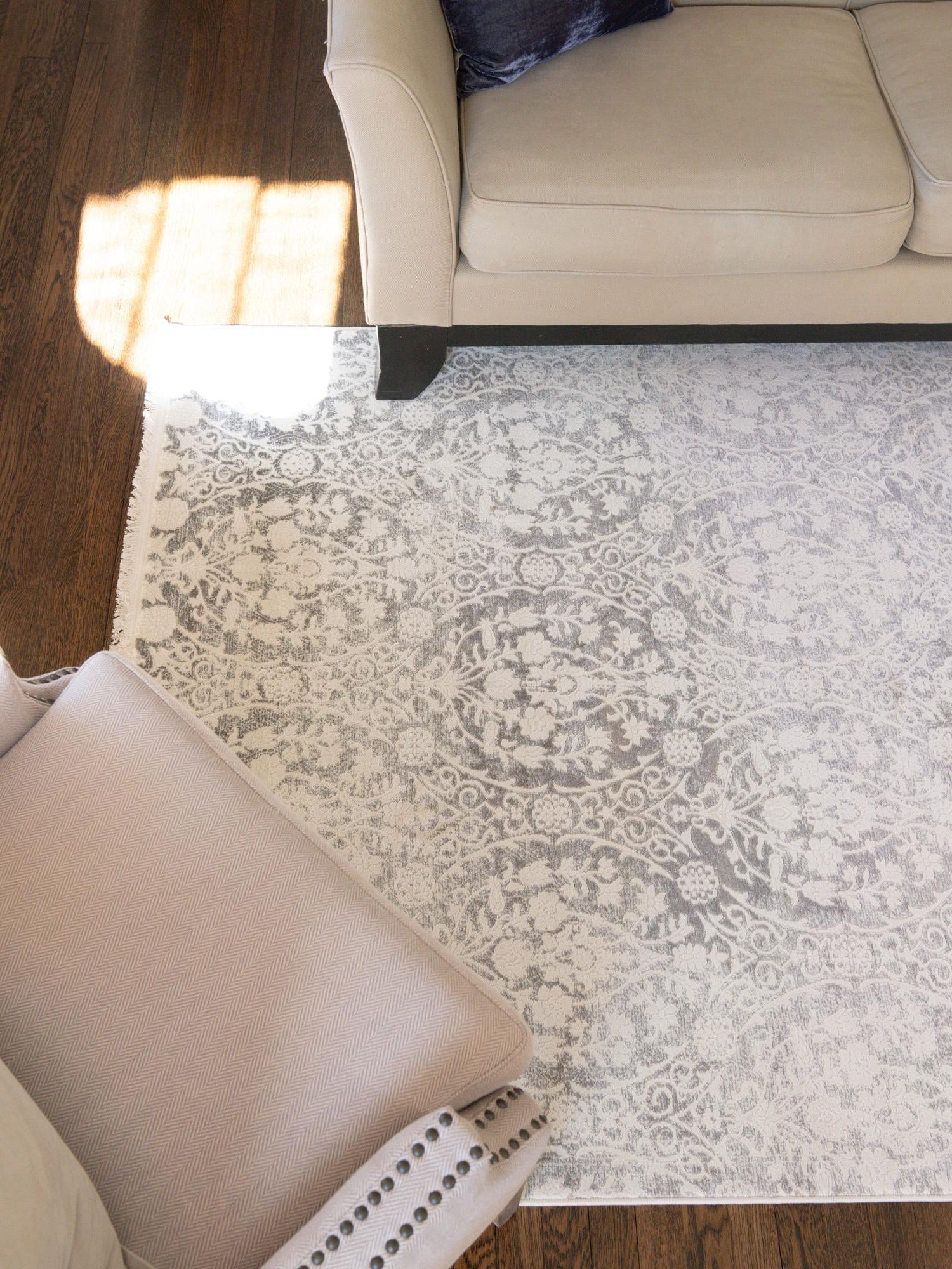 Light Gray 7' 1 x 10' New Classical Rectangle Area Rug 70% Polypropylene & 30% Polyester Traditional Vintage Distressed Carpet for Interior Design Home Decor for Sale at Rug Engine