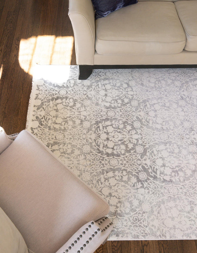 Light Gray 7' 1 x 10' New Classical Rectangle Area Rug 70% Polypropylene & 30% Polyester Traditional Vintage Distressed Carpet for Interior Design Home Decor for Sale at Rug Engine