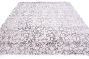 Light Gray 8' x 8' New Classical Square Area Rug 70% Polypropylene & 30% Polyester Traditional Vintage Distressed Carpet for Interior Design Home Decor for Sale at Rug Engine