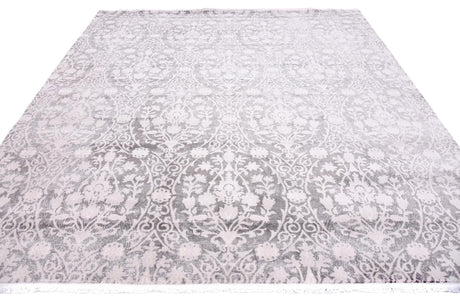 Light Gray 8' x 8' New Classical Square Area Rug 70% Polypropylene & 30% Polyester Traditional Vintage Distressed Carpet for Interior Design Home Decor for Sale at Rug Engine