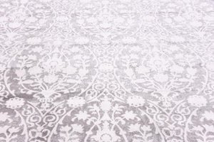 Light Gray 8' x 8' New Classical Square Area Rug 70% Polypropylene & 30% Polyester Traditional Vintage Distressed Carpet for Interior Design Home Decor for Sale at Rug Engine