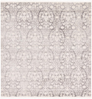 Light Gray 8' x 8' New Classical Square Area Rug 70% Polypropylene & 30% Polyester Traditional Vintage Distressed Carpet for Interior Design Home Decor for Sale at Rug Engine