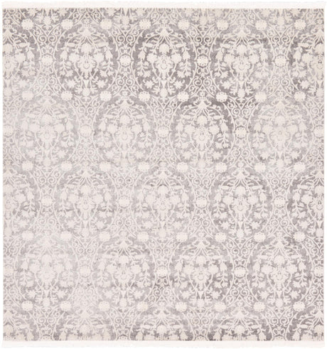 Light Gray 8' x 8' New Classical Square Area Rug 70% Polypropylene & 30% Polyester Traditional Vintage Distressed Carpet for Interior Design Home Decor for Sale at Rug Engine