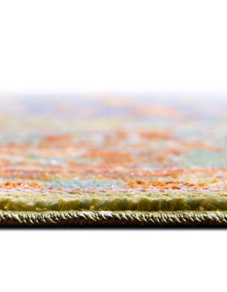 Light Green 5' 3 x 5' 3 Austin Round Area Rug 100% Polyester Durable Cotton Backing Living Dining Room Bedroom Office Vintage Decor Carpet for Sale at Rug Engine