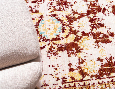 Red 7' x 10' Austin Rectangle Area Rug 100% Polyester Durable Cotton Backing Living Dining Room Bedroom Office Vintage Decor Carpet for Sale at Rug Engine