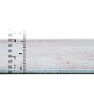 Blue 7' 1 x 10' Austin Rectangle Area Rug 100% Polyester Durable Cotton Backing Living Dining Room Bedroom Office Vintage Decor Carpet for Sale at Rug Engine